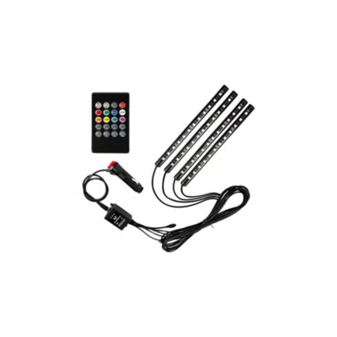 4-Piece RGB LED Strip Light With Remote Control